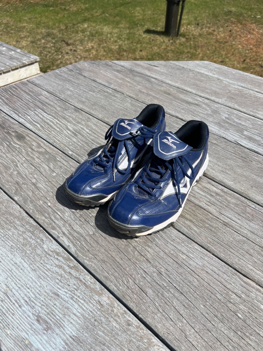 Mizuno Navy and White Men's Baseball/Softball Coaches Shoes